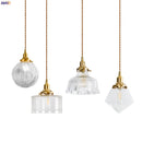 DecorBites™ Clear Glass Copper LED Pendant Lamp for Home Decor & Lighting
