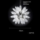 DecorBites™ LED Large Globe Chandelier with Glass Lampshades - Chrome or Gold Hardware