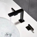 DecorBites™ Brushed Gold Basin Faucet: Antique 3-Hole Waterfall Bathroom Faucet, Hot and Cold Water