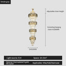 DecorBites™ Elegant Crystal Hollow Long Chandelier for Duplex Living Room and Stairwell