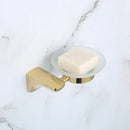 DecorBites™ Gold Bathroom Hardware Set: Towel Rack, Shelf, Paper Holder, Towel Holder, Toilet Brush Holder