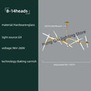 DecorBites™ Gold Branch LED Chandelier for Duplex Villa Staircase - Modern Indoor Lighting