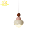 DecorBites™ Cream Wind Resin/Glass Pendant Lights: Modern LED E27 Hanging Lamp for Bedroom, Bar, Kids Room
