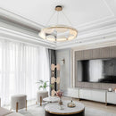 DecorBites™ Circular Petal LED Chandelier for Home Decor - Nordic Luxury Lighting Fixtures