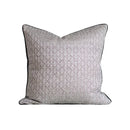 DecorBites™ Dark Orange Geometric Petals Leather Patched Lumbar Pillow Cover Luxury Case