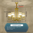 Modern gold geometric decorbites crystal chandelier living room light