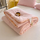 DecorBites™ Cotton Summer Quilt with Soybean Fiber Filling - Thin Comforter for All Seasons