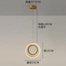 DecorBites™ Crystal Ring LED Chandelier: Modern Gold Kitchen Lighting for Staircase, Simple Indoor Hanging Lamp