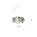 DecorBites™ Acrylic RS7 Bulb Pendant Lights Caboche Dia35/50/65CM Clear Gold Lamp