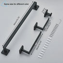 Minimalist matte black stainless steel bathroom accessories set