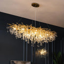 DecorBites™ Gold Crystal Ceiling Chandelier for Elegant Home Lighting