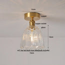DecorBites™ Lotus Leaf LED Ceiling Lamp Purple Glass Nordic Copper Interior Lighting