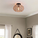 DecorBites™ Hemp Rope Cage Ceiling Light Fixture for Farmhouse Decor
