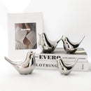 DecorBites™ Golden Silver Bird Figurines Modern Ceramic Statues - Home Decor Wedding Gifts