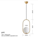 DecorBites™ Glass Ball Pendant Lamp: Elegant Dining Room Light Fixture, Gold Finish