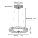 DecorBites™ Crystal LED Chandelier: Modern Pendant Light for Luxury Home Decor and Living Room
