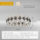 DecorBites™ Crystal Chandelier: Postmodern Luxury Pendant for Living Room, Bedroom, and Restaurant