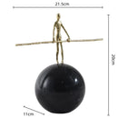 DecorBites™ Golden Metal Abstract Figure Sculpture Home Decor CraftǀCreative Figurine Ornament