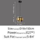 DecorBites™ Golden Pendant Lights for Aisle, Restaurant, Bedroom - Nordic Postmodern Minimalist Style