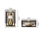 DecorBites™ Geometric Golden Rockery Vase Stack for Home Decor