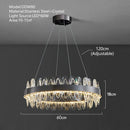 DecorBites™ Crystal LED Chandelier: Modern Luxury Interior Pendant Light for Living Room