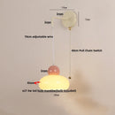 DecorBites™ Iron Nordic LED Wall Light with Pull Chain Switch, Adjustable Glass Bedside Lamp