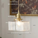 DecorBites™ Acrylic LED Pendant Light: Copper Walnut Wood Flower Hang Lamp