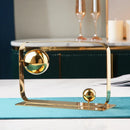 DecorBites™ Golden Ball Cube Stainless Steel Sculpture - Home Decor Ornament