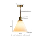 DecorBites™ Cream Glass Copper LED Pendant Lamp for Kitchen Bedroom Living Room