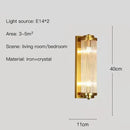 DecorBites™ Crystal Wall Sconce: Copper LED Bedroom Lighting for TV Background, Dining Room