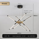 DecorBites™ Gold LED Ceiling Chandelier for Living Room Bedroom Kitchen - Dimmable Pendant Light