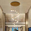DecorBites™ Crystal LED Staircase Chandelier - Luxe Lighting for Hotel, Living Room, & Lobby