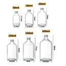DecorBites™ Clear Glass Beverage Bottles: Reusable for Juicing, Smoothies, Kombucha, Tea, Milk, and Wine