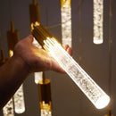 DecorBites™ Crystal Rotating Staircase Chandelier: Luxe Duplex Living Room Pendant