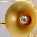DecorBites™ Gold Trumpet Pendant Multi-Head Chandeliers: Modern Creative Horn Floor Lights