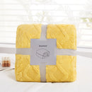 DecorBites™ Cozy Jacquard Plush Blanket: Soft Winter Sofa Throw, Office Travel Nap Shawl