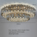 DecorBites™ Gold Crystal Chandelier for Living Room Luxury Lighting Fixture