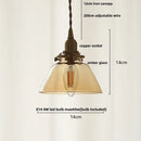 DecorBites™ Amber Glass Ball LED Pendant Light, Modern Nordic Hanging Lamp for Home Decor