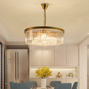 DecorBites™ Gold Black Metal LED Pendant Lights with Crystal Suspension and Chain Hangings
