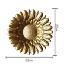 DecorBites™ Geometric Golden Metal Wall Hanging Round Ornaments - Room Decoration Accessories