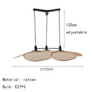 DecorBites™ Japanese Wicker Petal Chandelier for Tea House Dining, Parlor, Restaurant