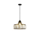 DecorBites™ Crystal LED Pendant Light: Retro Gold Lampshade for Living Room, Bedroom, Dining Room