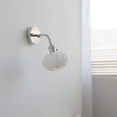 DecorBites™ Adjustable Arm LED Wall Light Fixture with Pull Chain Switch, White Glass