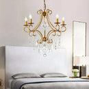 DecorBites™ Iron Crystal Chandelier: Modern Industrial Luxury for Home Lighting