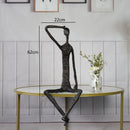 DecorBites™ Abstract Metal Human Sculpture Cast Iron Black Person Desktop Ornament