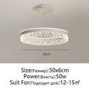 DecorBites™ Crystal Rings LED Chandelier Black&White Frame