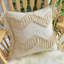 DecorBites™ Lace Tassel Cushion Tufted Sofa Pillowcase for Office Chair Pad