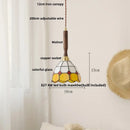 DecorBites™ Ceramic Walnut Wood Pendant Light Fixture - Adjustable LED Lamparas for Study Aisle