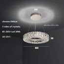 DecorBites™ Crystal LED Chandelier: Modern Luxury Chrome Steel & Clear K9 Crystal Lighting