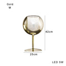 DecorBites™ Glass Gold Table Lamp: Luxury Designer Desk Light for Elegant Living Spaces